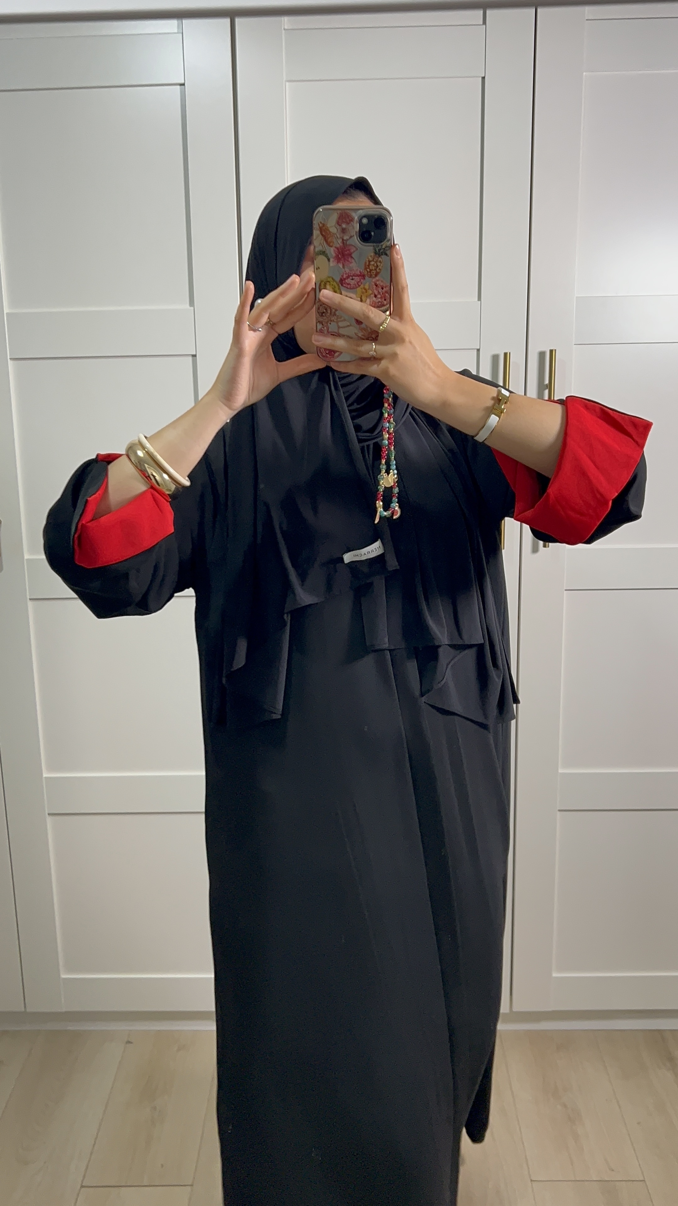 ABAYA NOIR ROUGE édition limitée